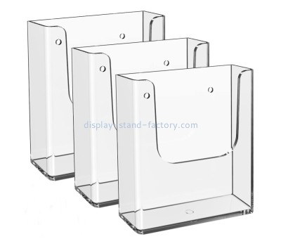Custom acrylic magazine literature racks wall mounted pamphlet holder for trade show NBD-052