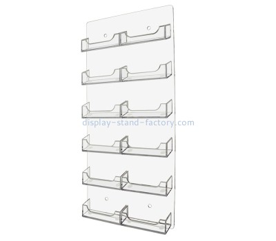 Custom acrylic wall pamphlet magazine flyer and business card holder rack NBD-054