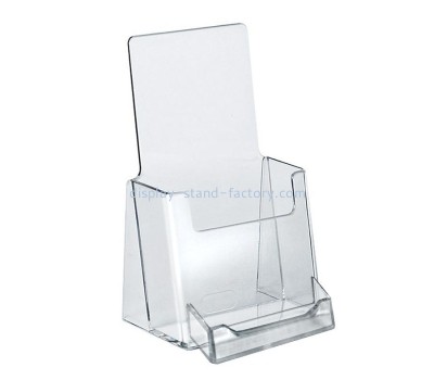 Plexiglass manufacturer custom acrylic brochure holder with business card pocket NBD-239