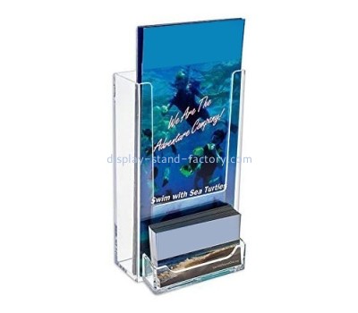 Plastic fabrication company custom brochure holder with business card display NBD-246