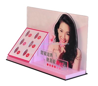 Acrylic manufacturer customize plexiglass cosmetics lipsticks display stands perspex makeup display risers NMD-691