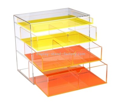 OEM supplier customized acrylic makeup drawer box plexiglass organizer NAB-1475