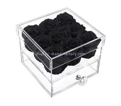OEM supplier customized acrylic rose box plexiglass wedding giftx box NAB-1491