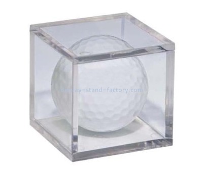 Plexiglass manufacturer offer custom acrylic golf ball showcase lucite golfball display case