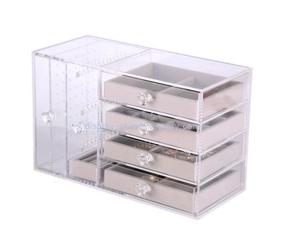 Plexiglass supplier offer custom acrylic jewelry organizer perpsex jewelry drawer box
