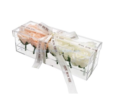 Plexiglass manufacturer custom acrylic rose box perspex flower box NAB-1620