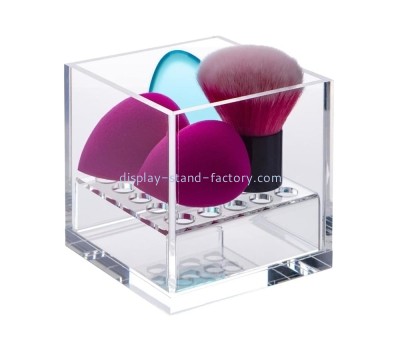 Lucite supplier custom acrylic makeup box plexiglass cosmetic box NAB-1622