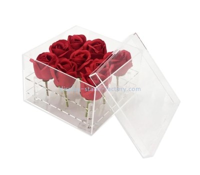 Acrylic factory custom plexiglass flower box lucite rose box NAB-1668