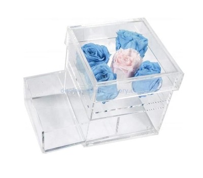 Plexiglass manufacturer custom acrylic rose box lucite gift box NAB-1675