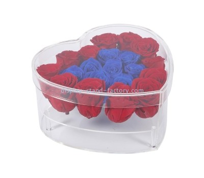 Acrylic factory custom plexiglass rose box lucite gift box NAB-1676
