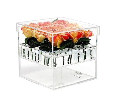 Lucite manufacturer custom acrylic flower box plexiglass rose box NAB-1680