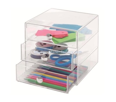 Acrylic supplier custom stationery organizer desktop storage box NAB-1691