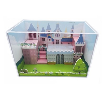 Acrylic manufacturer custom plexiglass show case lucite model house display case NAB-1714