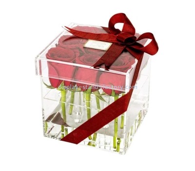Acrylic supplier custom plexiglass flower box lucite gift box NAB-1716