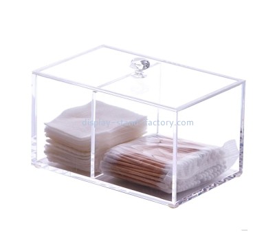 Plexiglass manufacturer custom acrylic cotton swab box perspex cotton pad box NAB-1718