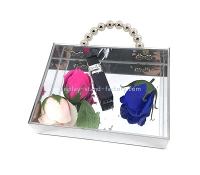Acrylic supplier custom plexiglass gift bag lucite rose bag NAB-1740