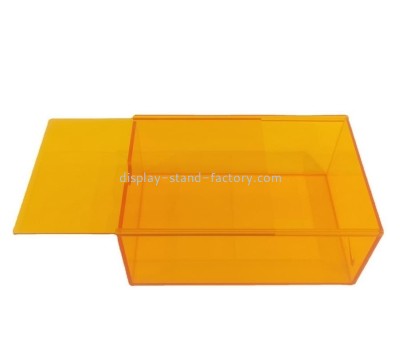 Plexiglass manufacturer custom acrylic sliding lid box lucite storage box NAB-1741
