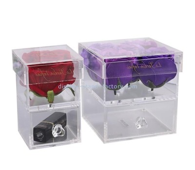 Custom plexiglass rose box acrylic gift box NAB-1780
