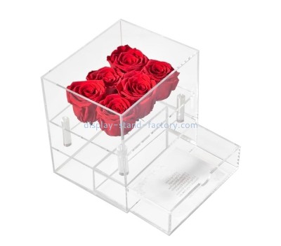 Custom acrylic rose box plexiglass flower box NAB-1796