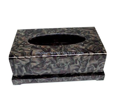 Customized black tissue box cover NAB-430