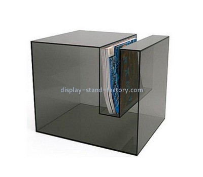Plexiglass box manufacturer custom acrylic side coffee holder box with maganizer holders NAB-1803