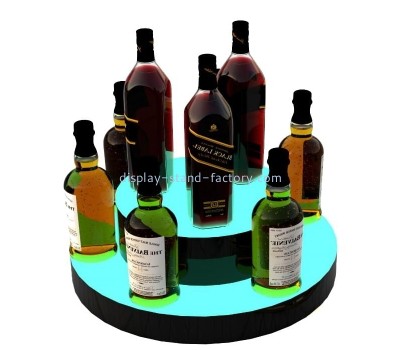 Customized acrylic light-emitting beverage display rack remote control APP color double-layer wine bottle storage stand NLD-038