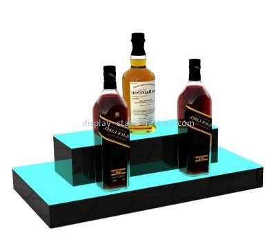 Customized acrylic light-emitting beverage display stand remote control APP color double-layer wine bottle storage rack NLD-039