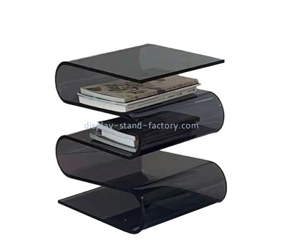 Lucite products supplier custom acrylic magazine file holder desk organizer NBD-779