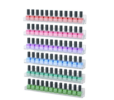 Perspex item manufacturer custom plexiglass wall nail polish display rack NMD-797