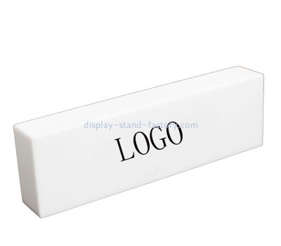 Plexiglass display supplier custom acrylic logo block perspex brand block NBL-206