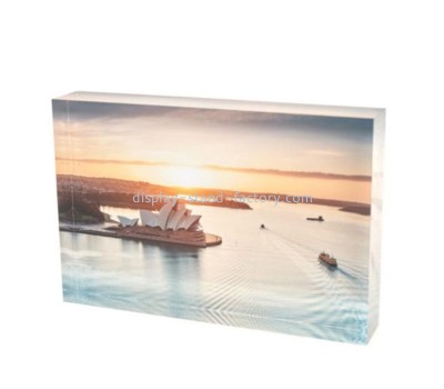 OEM supplier customized plexiglass UV printing photo block NBL-196