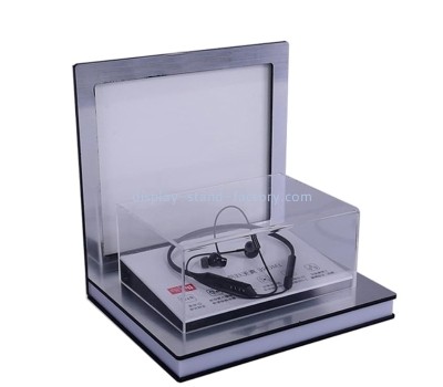 China acrylic supplier custom plexiglass wireless bluetooth headset display stand earplug display riser NDS-065