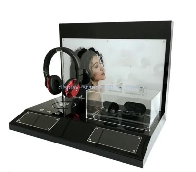 Plexiglass item manufacturer custom acrylic headphone stand display headset display riser NDS-072