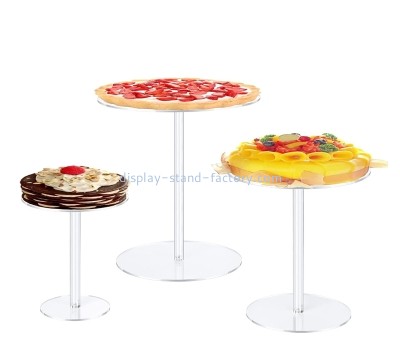Perspex display manufacturer custom acrylic round acrylic pedestal cake stand holder NFD-376