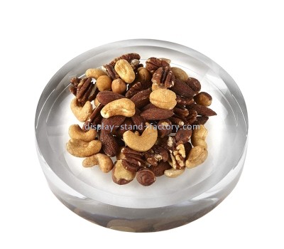 China perspex supplier custom acrylic round luxe bowl for candy or nuts NFD-378