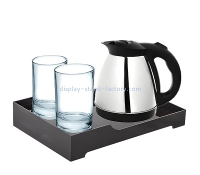 China perspex supplier custom acrylic kettle and glass holder tray STD-418