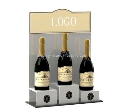 Acrylic item supplier custom plexiglass wine bottles display riser NOD-081