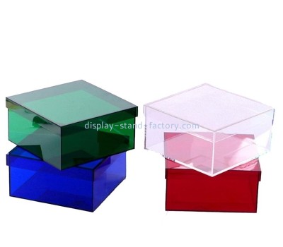 Plexiglass supplier custom acrylic storage box lucite organiser box NAB-1582