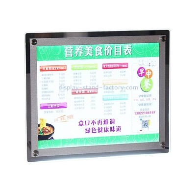 Plexiglass item manufacturer custom acrylic LED light-emitting milk tea menu holder NLD-077