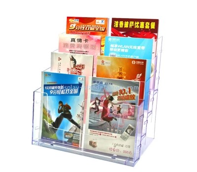 Perspex item manufacturer custom plexiglass 4 tiers pamphlet holders NBD-789