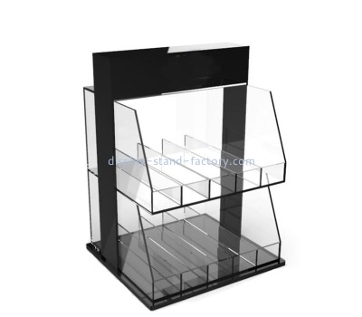 China plexiglass manufacturer custom acrylic 2 tiers nail polishing display rack NMD-803