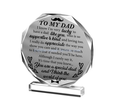 Perspex display manufacturer custom acrylic best dad plaque gift sign NBL-222