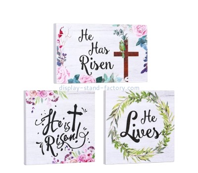 Plexiglass display manufacturer custom acrylic easter christian table decorations signs NBL-223