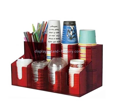 Plexiglass products supplier custom acrylic coffee cup dispenser organizer NFD-383