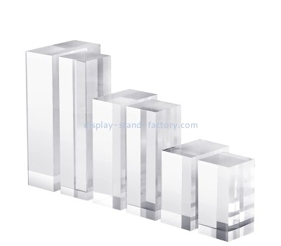 Lucite display manufacturer custom acrylic polished pedestal stand risers NLC-112