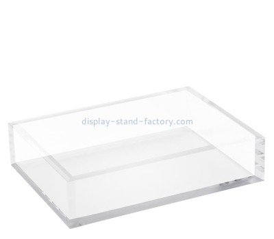 Lucite item manufacturer custom acrylic desktop notepad holder tray STD-425