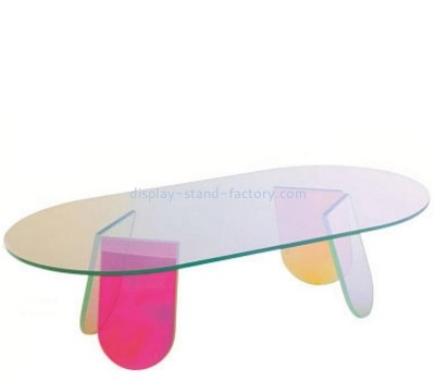 Acrylic products manufacturer custom rainbow lucite coffee leisure table NOD-092