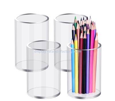 Perspex item manufacturer custom round plexiglass pens makeup brushes holder cup NAB-1832