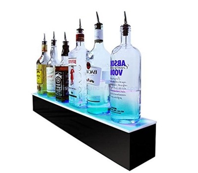 China perspex supplier custom acrylic wine bottles stepped luminous display rack NLD-086