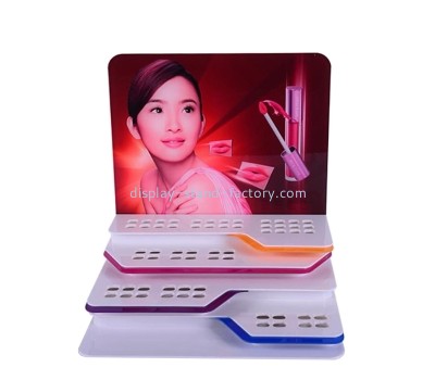 Perspex display manufacturer custom acrylic eye shadow makeup display rack with LED light NLD-085